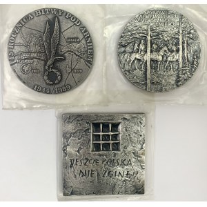 Medaillen und Plaketten - Sosabowski, Dobrzański, Polnische Gedenkstätten (3 Stück)