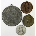 Medaliony - Poniatowski, Chrobry, Kościuszko, Kraszewski (4szt)