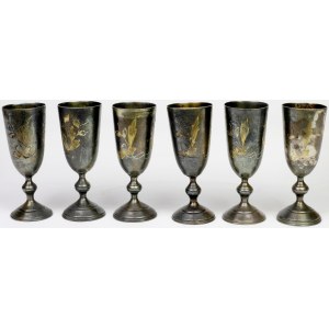 Silver, Russia - set of glasses (6pcs)