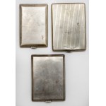 Silver, Poland, Krupski and Matulewicz et al, Warsaw - silver cigarette cases (3pcs)