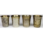 Silver, Russia, Kiddush glasses - set (4pcs)