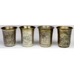 Silver, Russia, Kiddush glasses - set (4pcs)