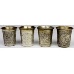 Silver, Russia, Kiddush glasses - set (4pcs)