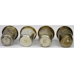 Silver, Russia, Kiddush glasses - set (4pcs)