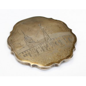 Silver, Poland, Warsaw - a box with a representation of the Royal Castle and the Sigismund's Column