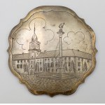 Silver, Poland, Warsaw - a box with a representation of the Royal Castle and the Sigismund's Column