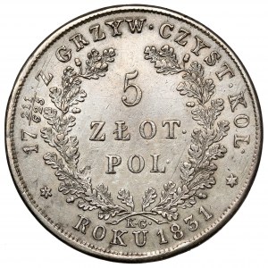 Powstanie Listopadowe, 5 złotych 1831 KG