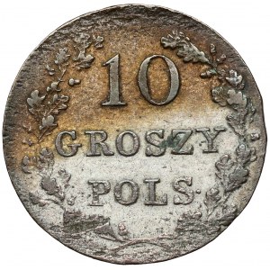 November Uprising, 10 pennies 1831 KG - bent