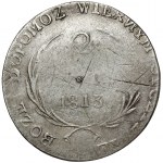 Oblężenie Zamościa, 2 złote 1813 - odwrócone N
