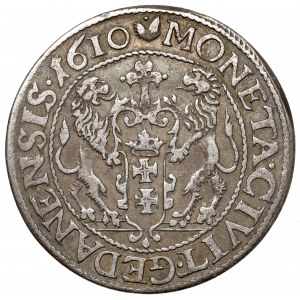 Sigismund III Vasa, Ort Gdansk 1610 - rarest year - single tails