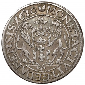Zygmunt III Waza, Ort Gdańsk 1610 - najrzadszy rok - pojedyncze ogony