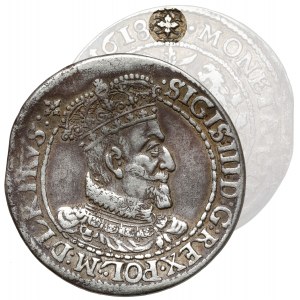Sigismund III Vasa, Ort Gdansk 1618 - Moustache - b.rare