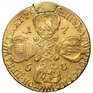 Russia, Catherine II, 10 rubles 1768