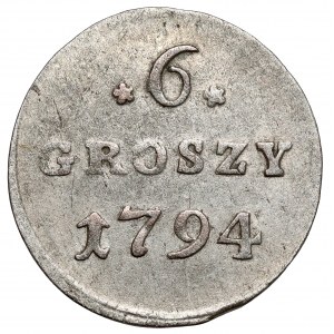Poniatowski, 6 groszy 1794 - zweiter Typ