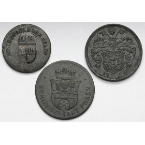 Bydgoszcz, Breslau and Poznan, 10 fenig and gas mark 1917-1921 - set (3pcs)