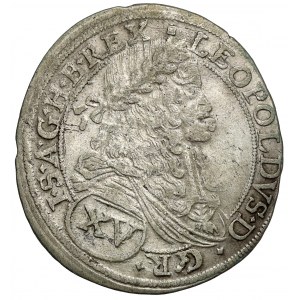 Hungary, Leopold I, 15 krajcars 1674, Bratislava