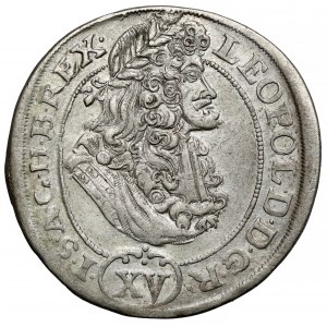 Ungarn, Leopold I., 15 krajcars 1691, Kremnica