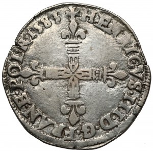 Heinrich von Valois, 1/4 ECU 1583-L, Bayonne