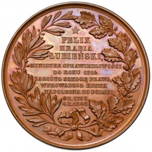 Medaila, gróf Felix Łubieński 1848