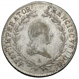 Austria, Francis I, 20 krajcars 1820-A, Vienna