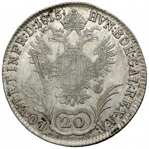 Rakúsko, František I., 20 krajcars 1820-A, Viedeň