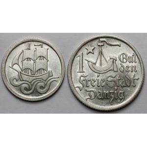 Wolne Miasto Gdańsk, 1/2 i 1 gulden 1923 (2szt)