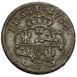 August III Sas, Grünthal penny 1754 - číslo 3