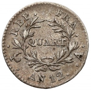 Frankreich, Napoleon I., 1/4 Franc (Quart) AN 12 (1803)