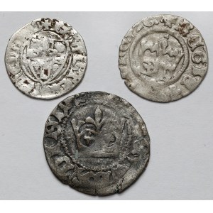 Ladislaus II. Jagiellon, Kasimir IV. Jagiellon und Winrych von Kniprode, Halb- und Viertelpfennige - Satz (3 St.)