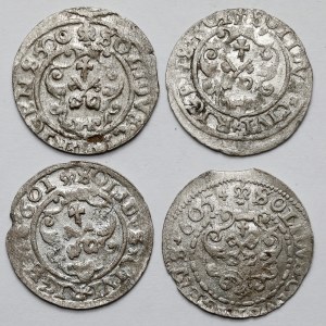 Sigismund III. Vasa, Rigaer Schillinge 1600-1605 - Satz (4tlg.)