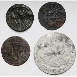 Augustus III Sas, Sixpence and shellac - set (4pcs)