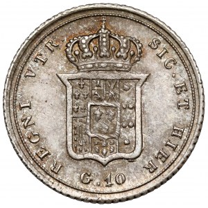 Italy, Sicilie, Ferdinando II, 10 grana 1854