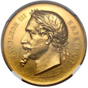 Frankreich, Napoleon III, GOLD Medaille Ausstellung Paris 1867