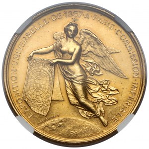 Frankreich, Napoleon III, GOLD Medaille Ausstellung Paris 1867