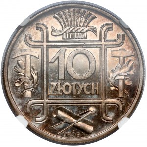 Próba 10 złotych 1934 KLAMRY - piękne