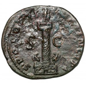 Trajan (98-117 n. Chr.) Dupondius, Rom - Trajanssäule