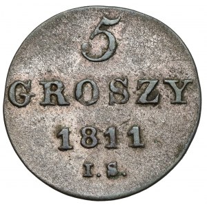 Księstwo Warszawskie, 5 groszy 1811 IS