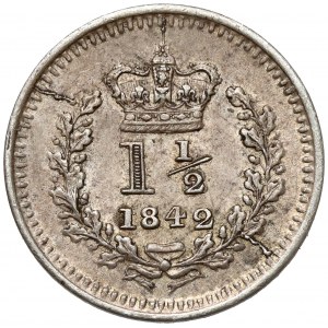 Spojené kráľovstvo, 1-1/2 pence 1842