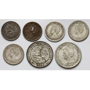 Niderlandy, 1/2 - 25 centów 1884-1915 (6szt)