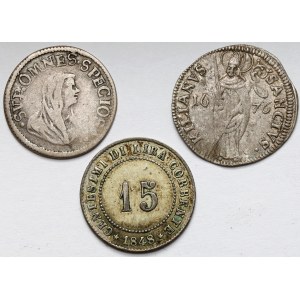 Pisa, Wenecja, Wurzburg - zestaw monet 1676-1848 (3szt)