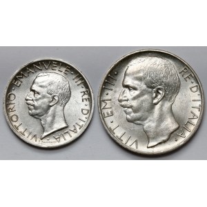 Włochy, 5 i 10 lirów 1927 (2szt)