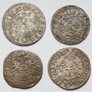 Bayern 2 kreuzer, Hildesheim 1/24 taler, Austria 3 kreuzer 1561-1700 (4pcs)