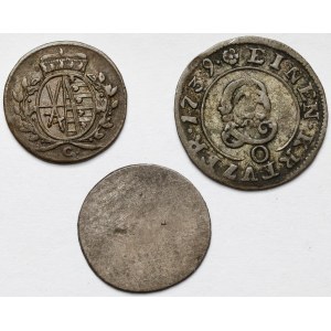 Niemcy, drobne nominały 1739-1765 - zestaw (3szt)