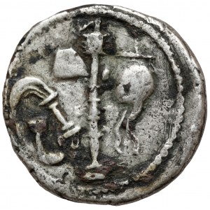 Roman Republic, Julius Caesar (49-48 BC) Denarius Subaeratus