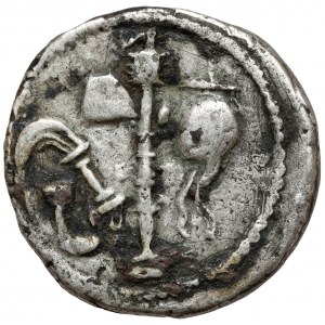 Republik, Julius Caesar (49-48 v. Chr.) Denar Subaeratus - Elefant