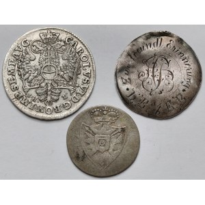 Niemcy, zestaw Hamburg, Schaumburg i moneta przerobiona na medalik (3szt)