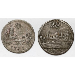 Germany, Frankfurt and Nuremberg, Krajcar 1773 (2pcs)