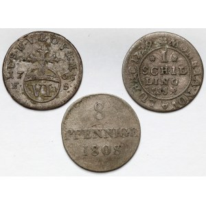 Germany, low denominations 1729-1808 - set (3pcs)