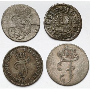 Německo, nízké nominální hodnoty 1723-1864 - sada (4ks)