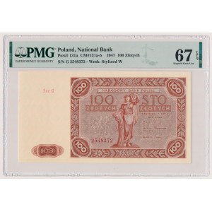 100 zlotých 1947 - malé písmená